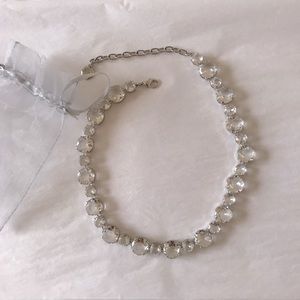 Crystal All Around Necklace Silver